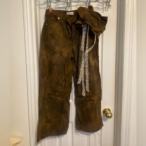 Zara Brown Canvas Work Top and Pants